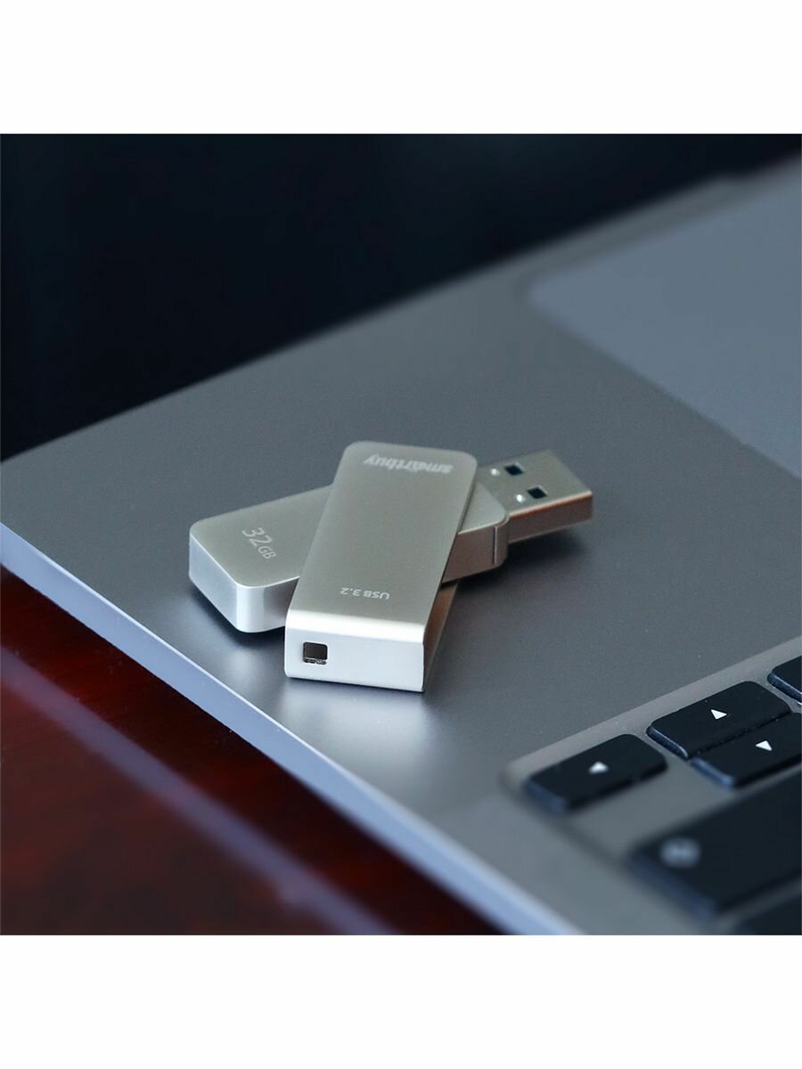 Накопитель USB 3.0 32GB SmartBuy M1 серый металлик - фото №10