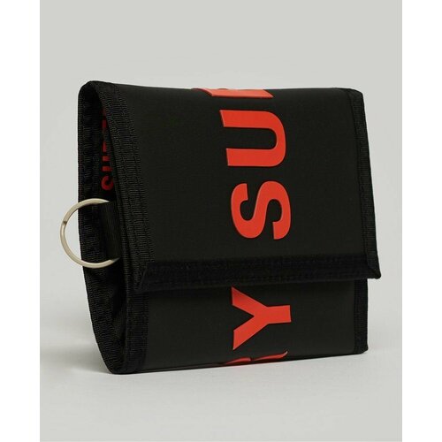 Кошелек Superdry TARP TRI-FOLD WALLET, фактура матовая, черный