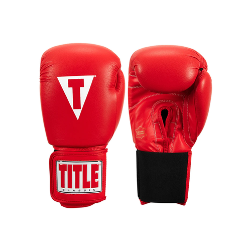 Боксерские перчатки TITLE Leather Elastic Training Gloves 2.0 Red (16 унций) боксерские перчатки title boxing blood red leather bag gloves 16 унций