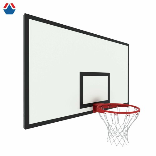 Щит баскетбольный игровой 1800х1050 фанера 18 без рамы цвет разметки черный 16270₽