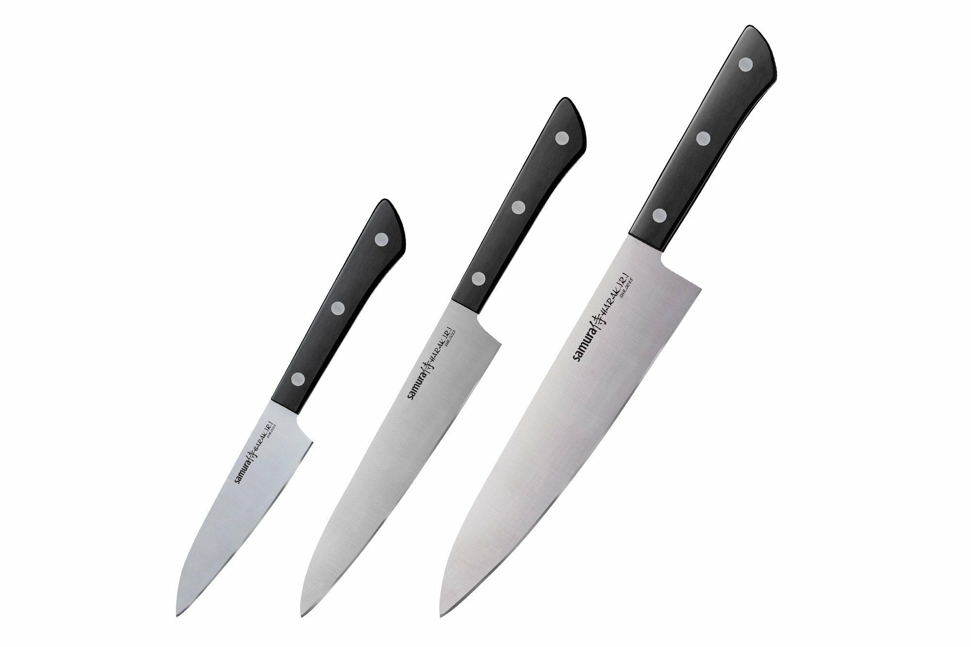 3 ножа "Поварская тройка" Samura HARAKIRI (упакованы отдельно)