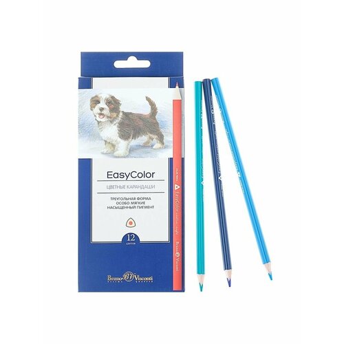 Карандаши 12 цветов BrunoVisconti Easyco 555₽