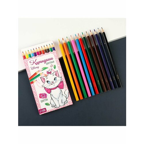 Карандаши цветные 12 цветов Мари Коты 300₽