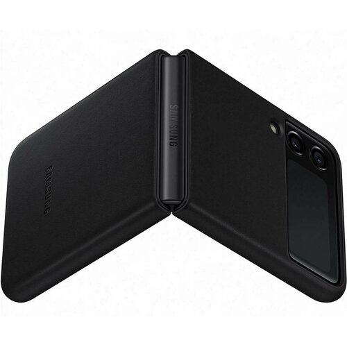 Чехол Samsung Galaxy Z Flip3 Leather Cover Black leather flip cover для galaxy z fold3 black ef ff926lbegru