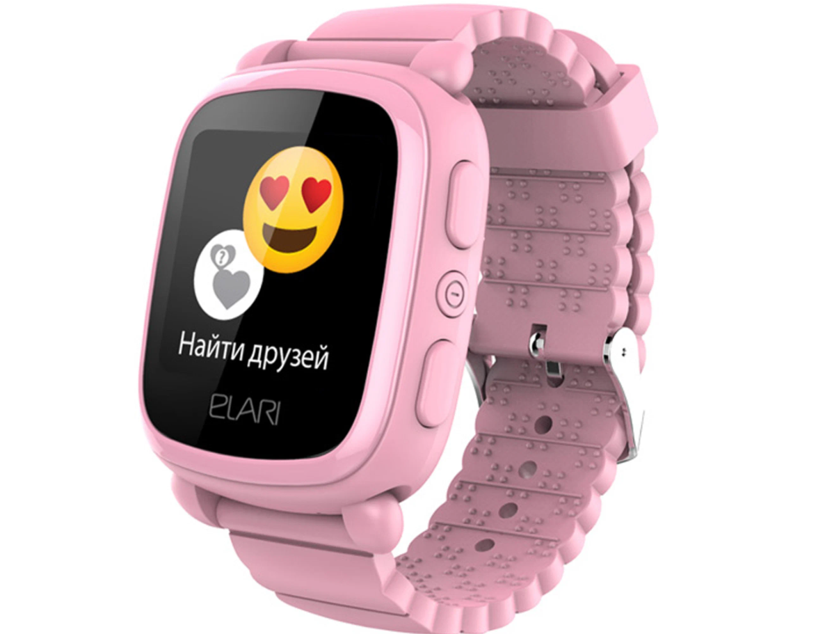фото Детские умные часы ELARI KidPhone 2 c SIM-картой с балансом 1200 в комплекте, розовый