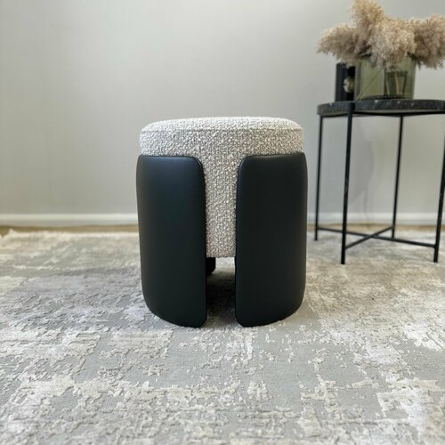 Пуф для дома букле и искусственная кожа Mebel Made