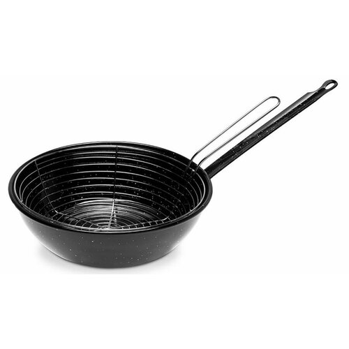 Сковорода-Фритюр Диаметр 28 см Многослойная Эмалированная Высококачественная Сталь Жаропрочная Для Индукции и Стеклокерамики Для открытого огня Для Духовки Можно мыть в посудомойке 3171₽