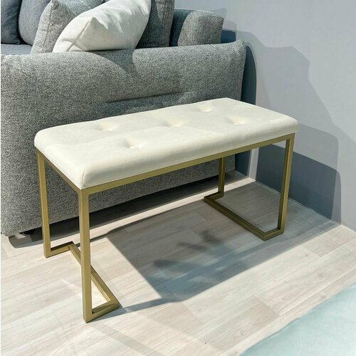 Банкетка 80х37х45 см металл золото обивка велюр 5978₽