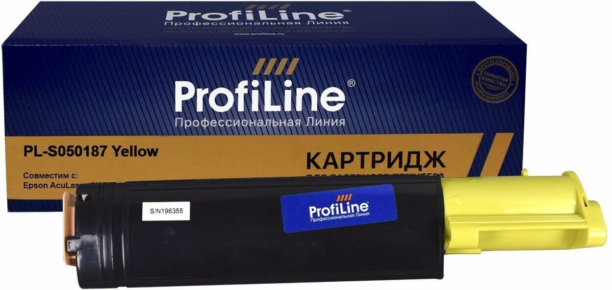 Картридж ProfiLine PL-S050187-Y, 4000 стр, желтый