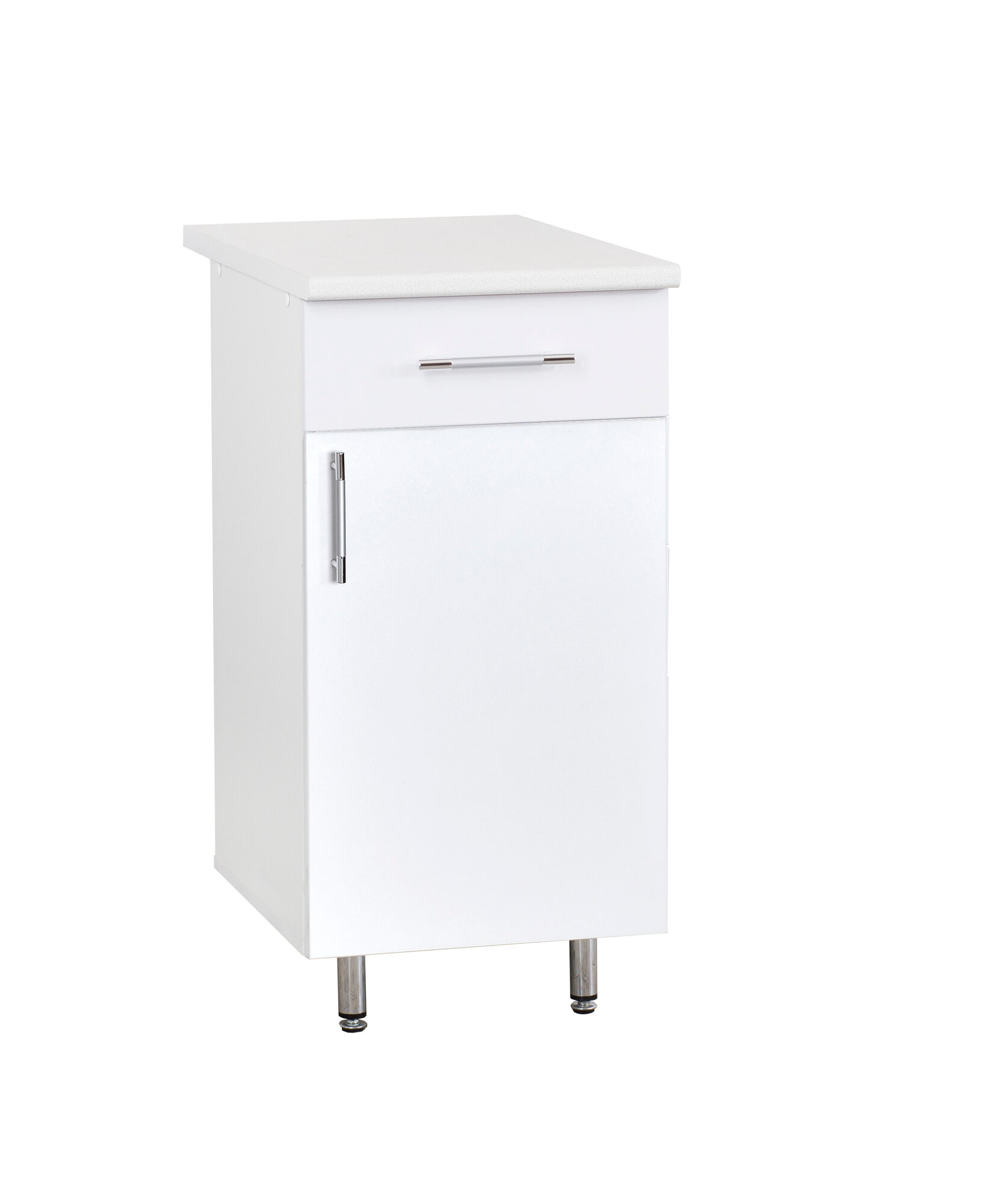 фото Рабочий стол 40 белый металлик фасад МДФ , столешница цвет (сахара)