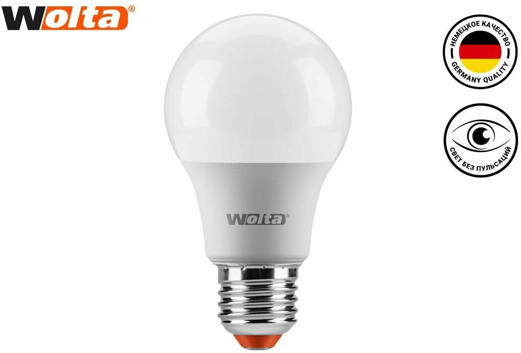 Светодиодная лампа WOLTA Standard A60 9Вт 800лм Е27 4000К - фото №4