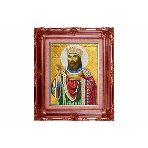 Набор для вышивания бисером вышиваем бисером Святой царь Константин, 20*26см