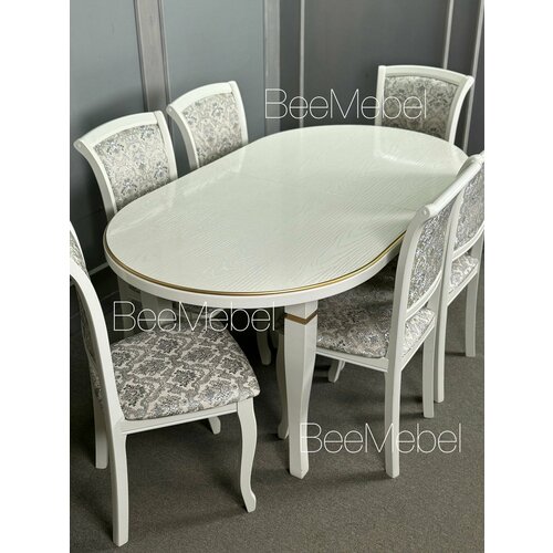 Обеденная группа, стол и 6 стульев. Кухонный стол и стулья. Стол и стулья для кухни.