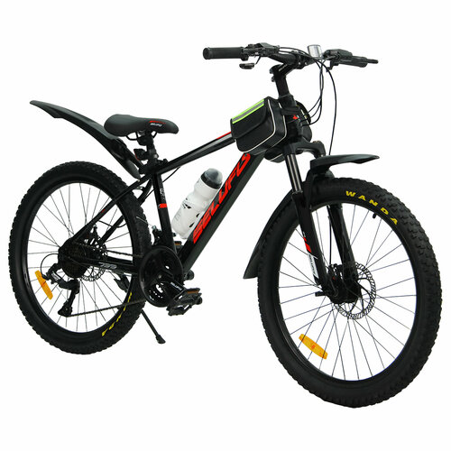 Велосипед горный 24 Selufly стальная рама 21 скорость блокировка вилки черно-красный 1840700₽