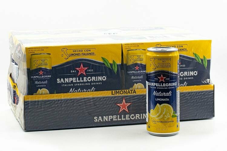 Напиток Sanpellegrino Lemonata безалкогольный среднегазированный с соком лимона 330 мл Упаковка 24 шт