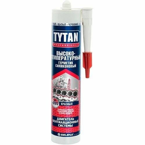 фото Герметик силиконовый высокотемпературный 65C +260C (красный) TYTAN PROFESSIONAL