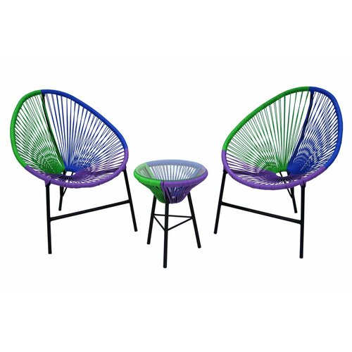 Набор мебели Акапулько арт. AC-MT003 синий, фиолетовый, зеленый, без м/э 