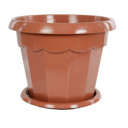 Горшок цветочный 40л Гармония с поддоном терракот М1576 335₽