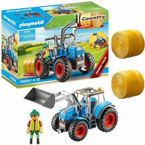 Конструктор Playmobil Country Большой трактор с аксессуарами 71004 конструктор playmobil большой контейнеровоз с таможенным катером pm70769