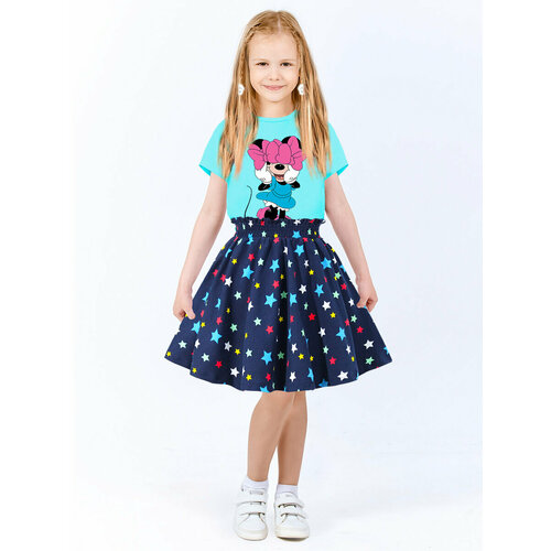 Юбка KETMIN, размер 116-122, синий, мультиколор юбки prime baby юбка для подростка девочки на резинке pub03021blk01