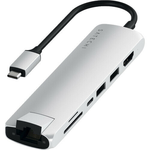 Адаптер для ноутбука Satechi USB-C Slim Multi-Port Adapter Silver (ST-UCSMA3S)