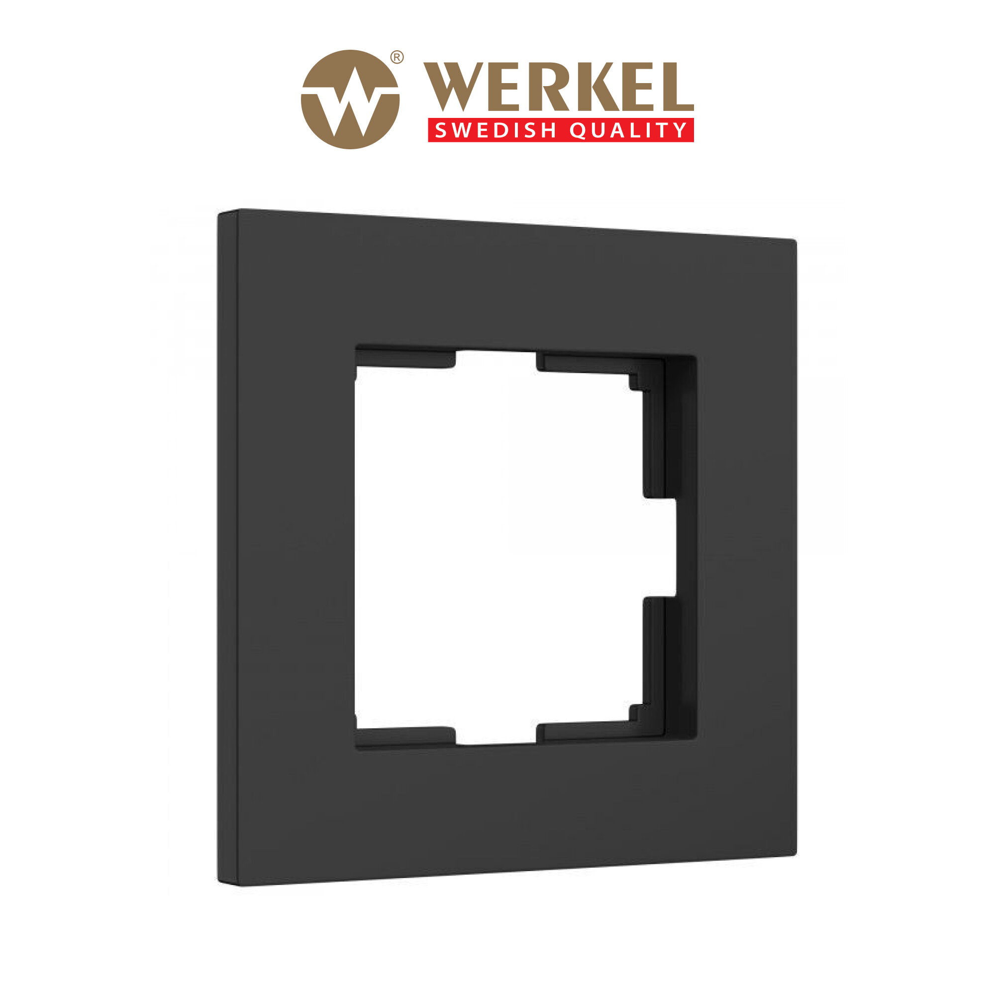 Рамка на 1 пост Slab Werkel Slab W0012908 черный матовый