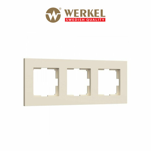 Рамка на 3 поста Werkel Slab W0032962 айвори матовый