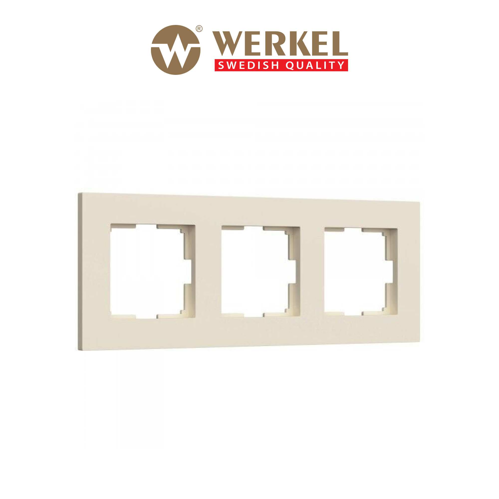 Рамка на 3 поста Werkel Slab W0032962, цвет айвори матовый