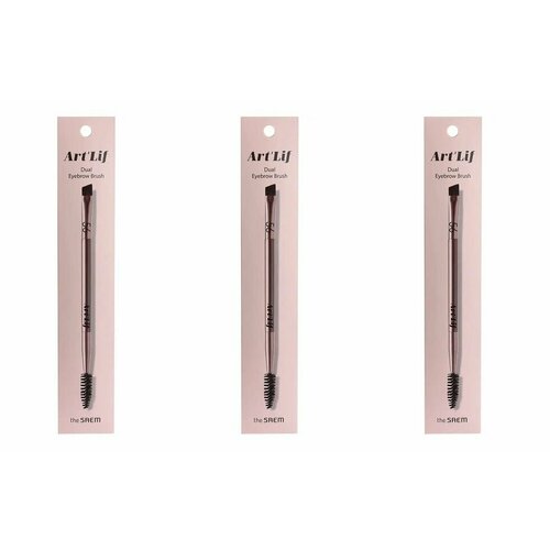 The Saem Кисть косметическая для макияжа бровей Art'Lif Dual Eyebrow Brush, 3 шт кисть косметическая для макияжа бровей the saem art lif dual eyebrow brush 56