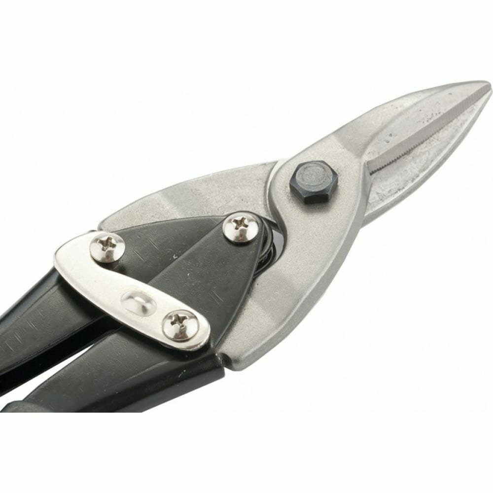 MATRIX Ножницы по металлу 250 мм пряморежущие для тонкого металла обрезиненные ручки// 78330