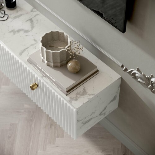 Дизайнерская тумба под ТВ/телевизор подвесная 