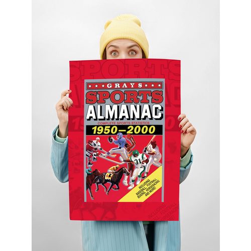 Картина для интерьера на стену на холсте 40х50 см Sports Almanac 1950-2000