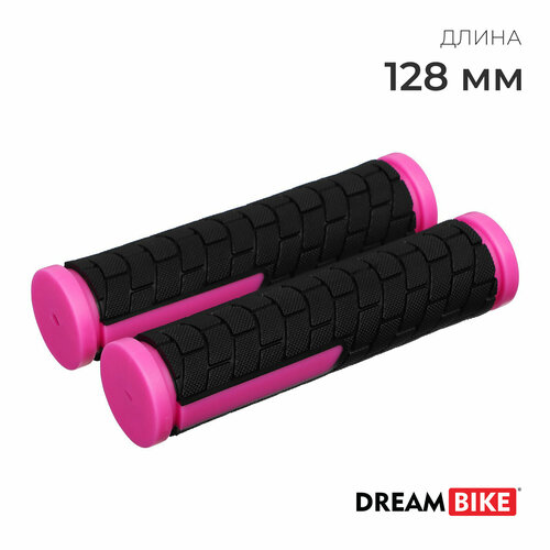 Грипсы Dream Bike 128 мм цвет чёрныйрозовый 393₽