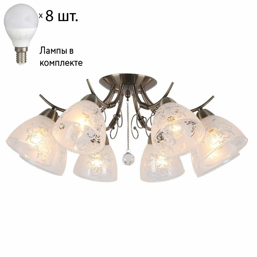 фото Люстра потолочная с лампочками Omnilux OML-53807-08+Lamps