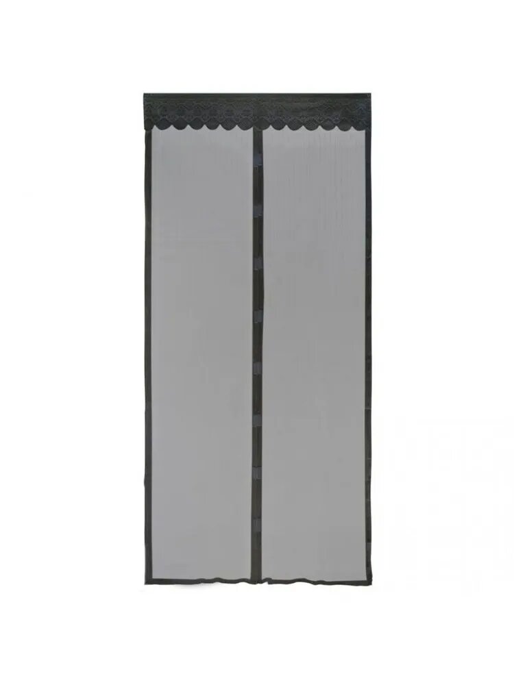 Антимоскитная сетка на дверь на магнитах размером 100*210см, черная
