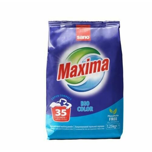 Sano Стиральный порошок концентрированны Maxima Bio Color 1250 г 1756₽