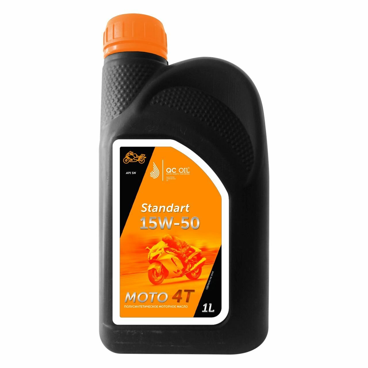 Моторное масло 15W-50 MOTO 4T QC OIL Standart полусинтетическое, канистра 1л