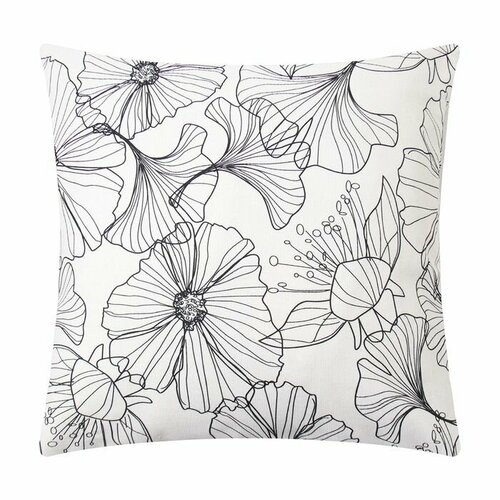 Наволочка декоративная Этель Black flowers 40 х 40 см 100 хлопок 983₽