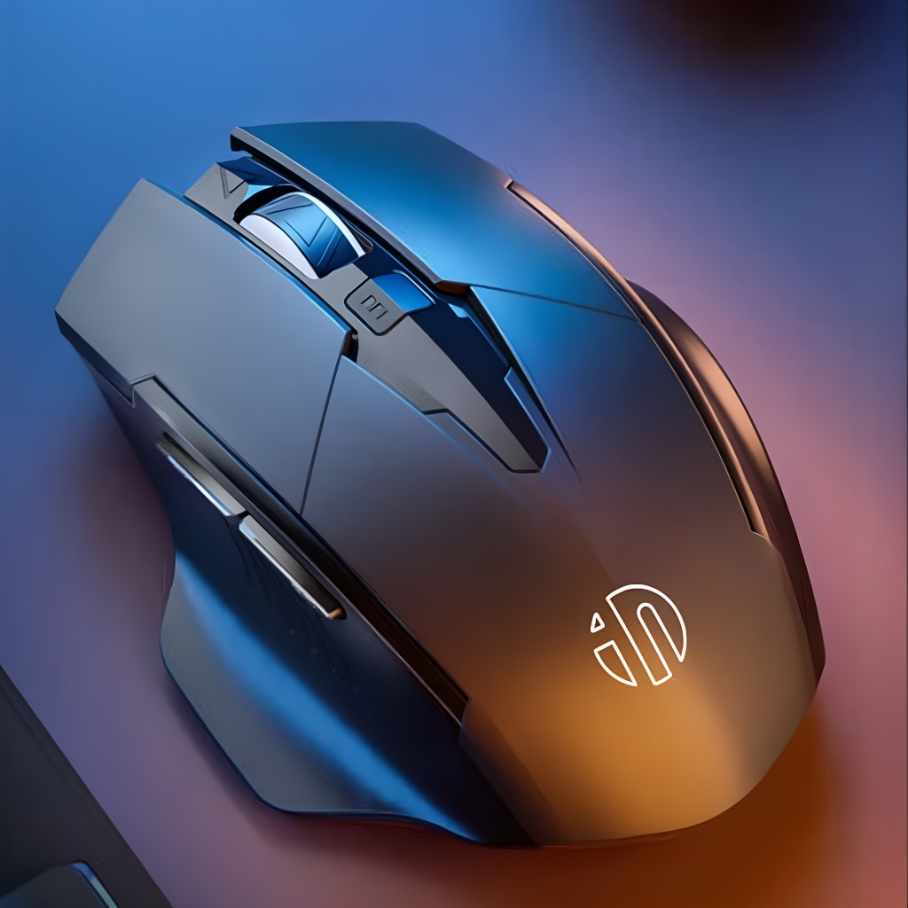 Беспроводная компьютерная мышь INPHIC F1, встроенный аккумулятор 500 мАч, черная — фото 1