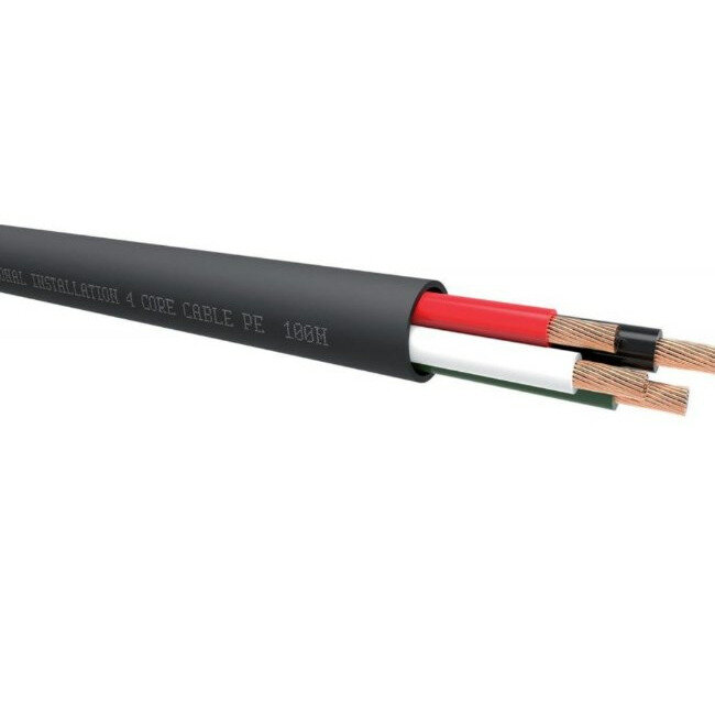 Кабель акустический с катушки Bi-Wire QED (QE4165) Professional QX16/4 UV Black, 1 м