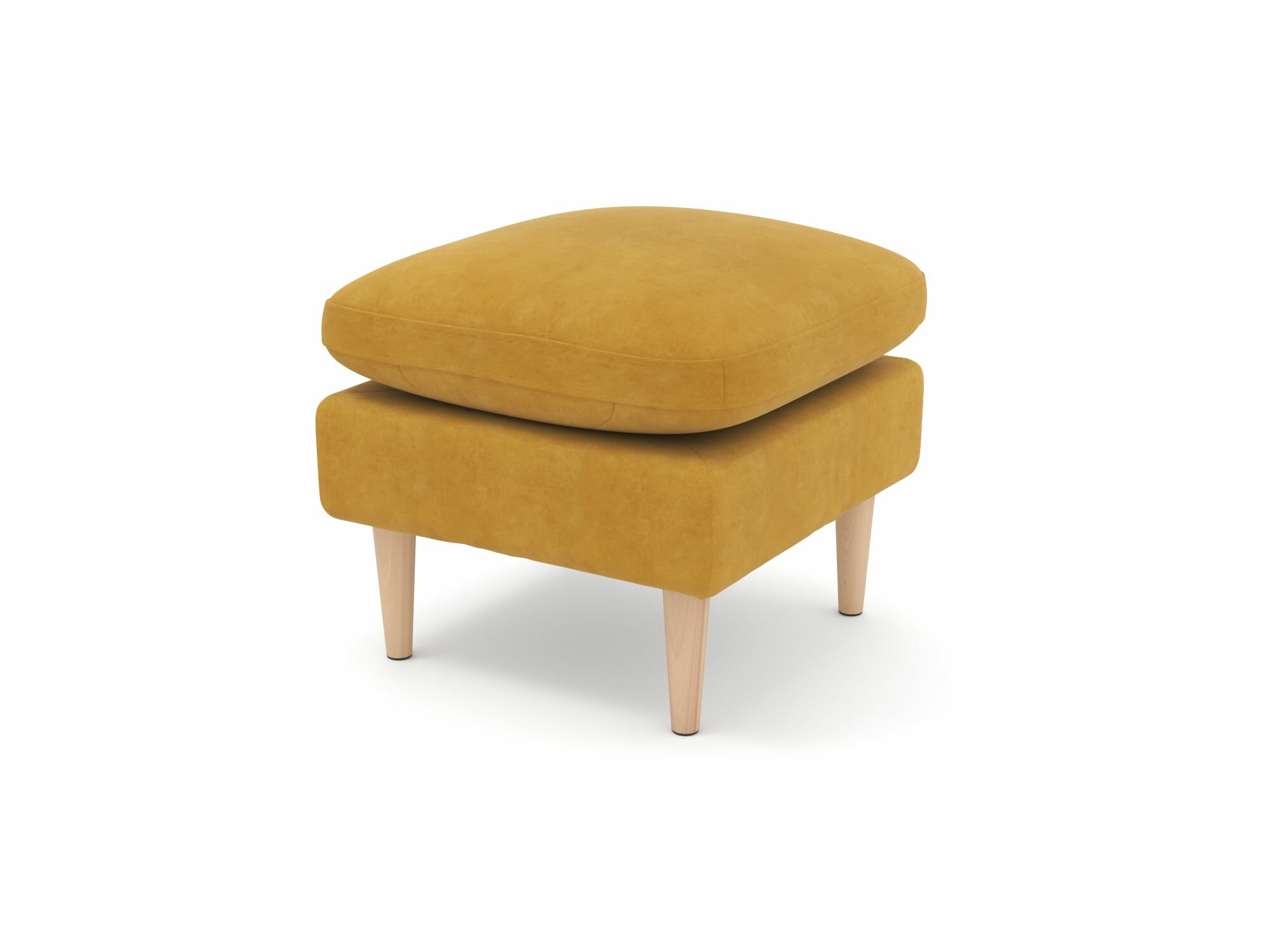 фото Мягкий пуф квадратный корс Terra, коричневый, велюр, прикроватный, для ног, в спальню, оттоманка, массив дерева, дизайнерский