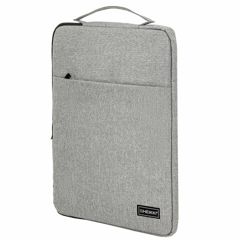 Чехол для ноутбука Heikki Option 13-14'' (хейки), с ручкой и карманом, серый, 35,5х24х2,5 см, 272600