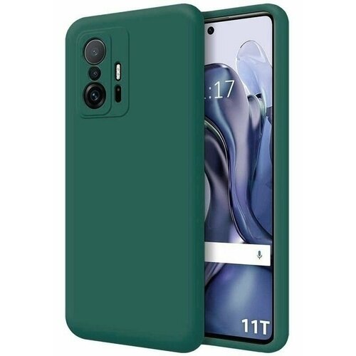 Накладка силиконовая Silicone Cover для Xiaomi 11T Xiaomi 11T Pro зелёная 599₽