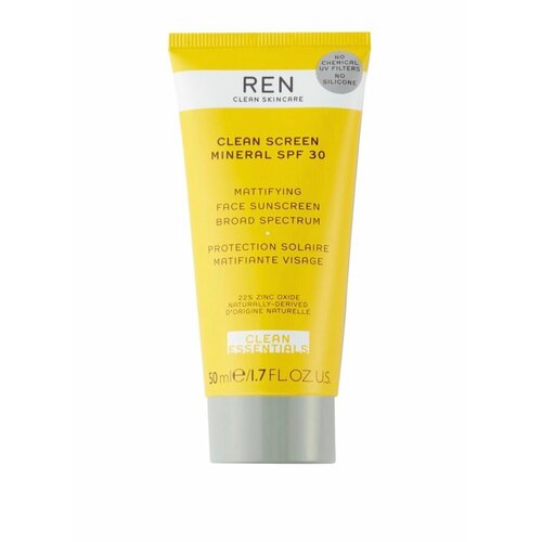REN CLEAN SCREEN MINERAL SPF30 - солнцезащитный матирующий крем для лица 50 мл 3800₽