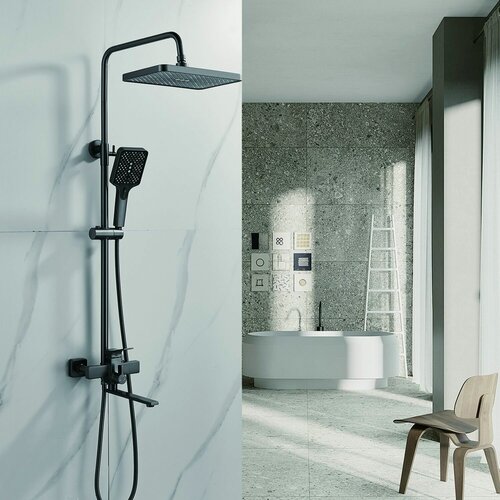 Изображение товара Душевая стойка со смесителем и тропическим душем Shevanik