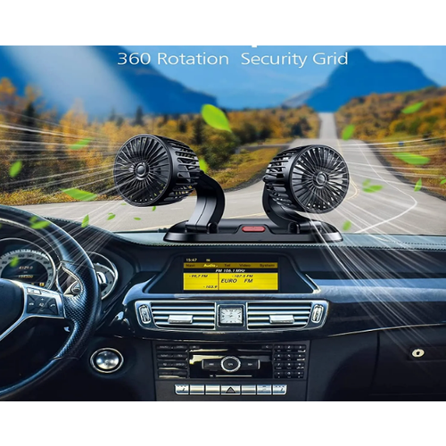 Автомобильный вентилятор 360 градусов 2 скорости питание от USB разъема в подарок USB зарядка 122000₽