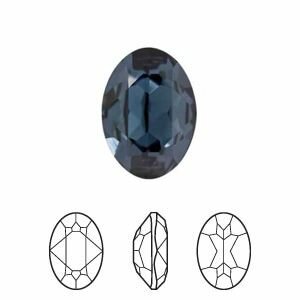 Ювелирный кристалл Swarovski, Овал (#4120), 14х10мм, Монтана, с фольгой, 1 шт.