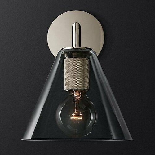 Бра Rh Utilitaire Funnel Shade Single Sconce Silver 44544 123271-22 10296₽