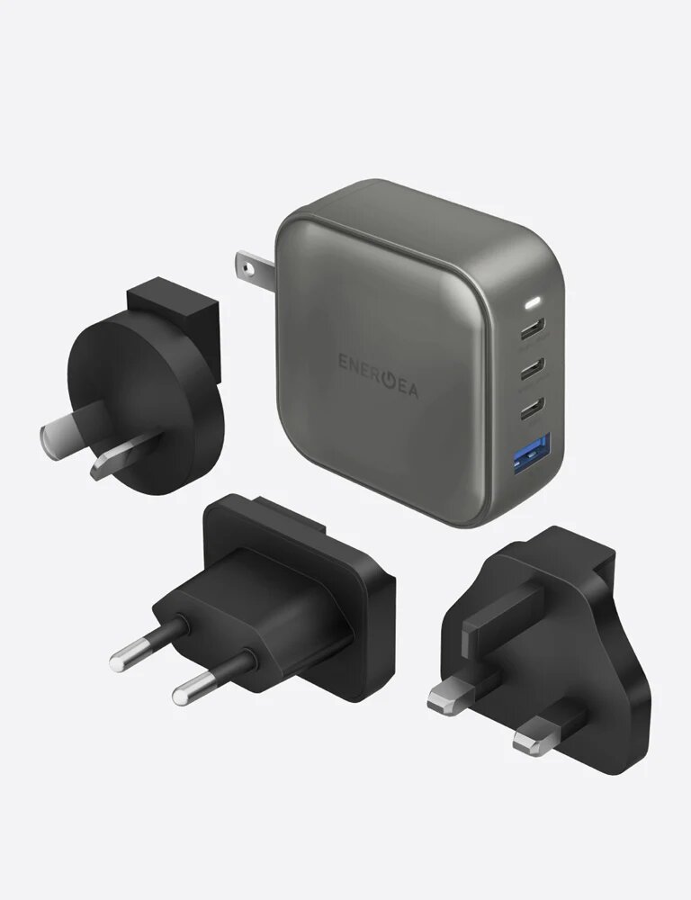 Сетевое зарядное устройство EnergEA Travelworld GaN100 3C1A PD/PPS/QC3.0 100W - темно серый (Gunmetal)
