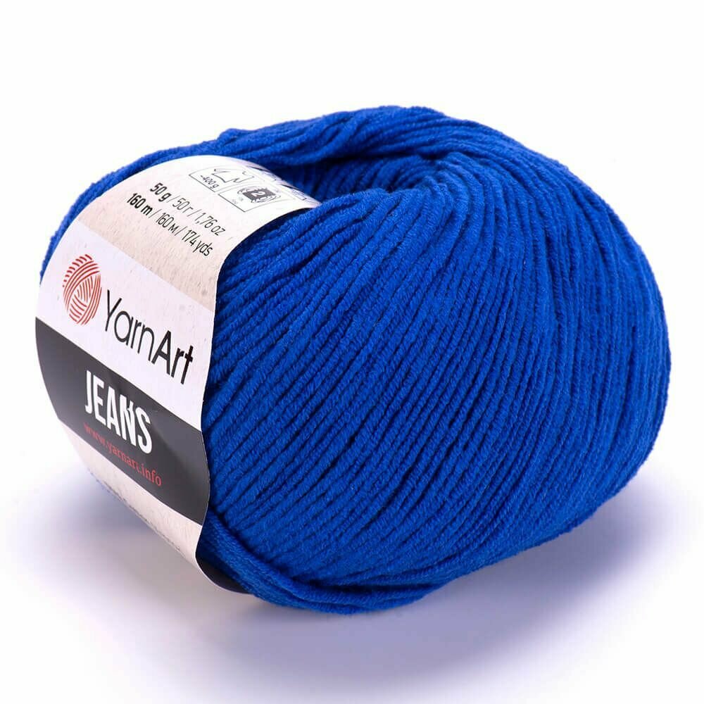 Пряжа Джинс (Jeans Yarnart) упаковка 10 мотков 50 г. 160 м. 55% хлопок 45% полиакрил цвет 47 василек